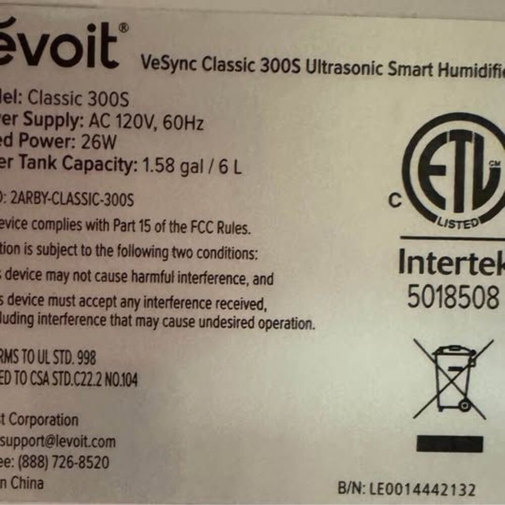 Levoit Humidifier - Picture 4 of 5